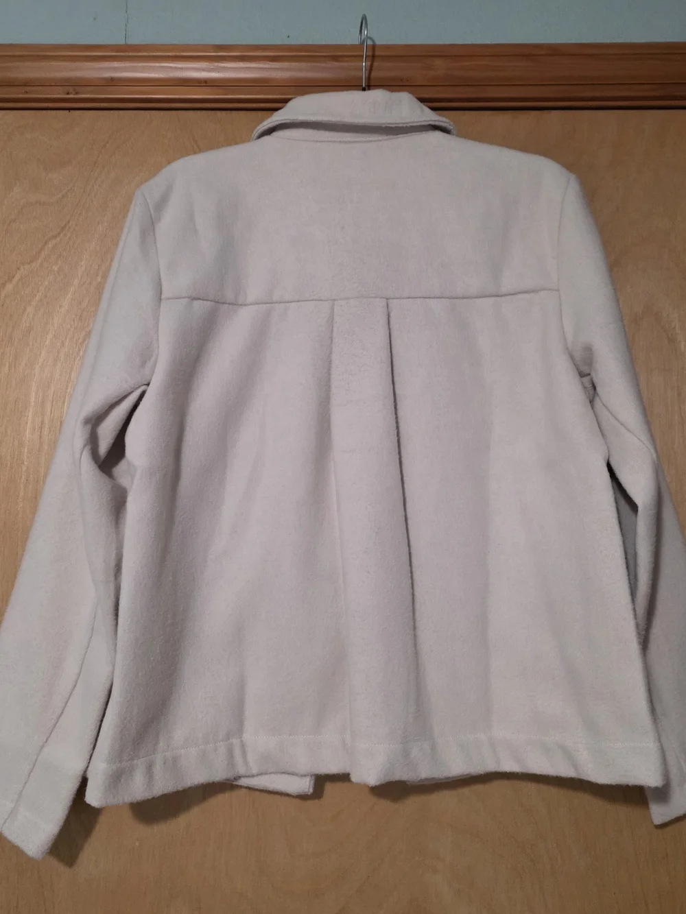 Banana Republic M Soft Cream Pea Coat Jacket - Classic Collared Coat